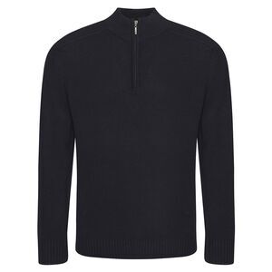 Ecologie Unisex Adult Wakhan Knitted Quarter Zip Sweatshirt / Black